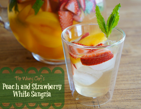 Peach and Strawberry Sangria