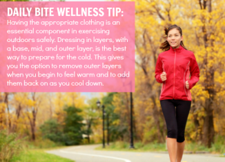 Daily Bite Wellness Tip - Workout Clothing - Outdoor Exercise Tips
