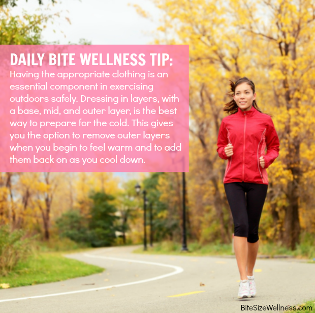 Daily Bite Wellness Tip - Workout Clothing - Outdoor Exercise Tips
