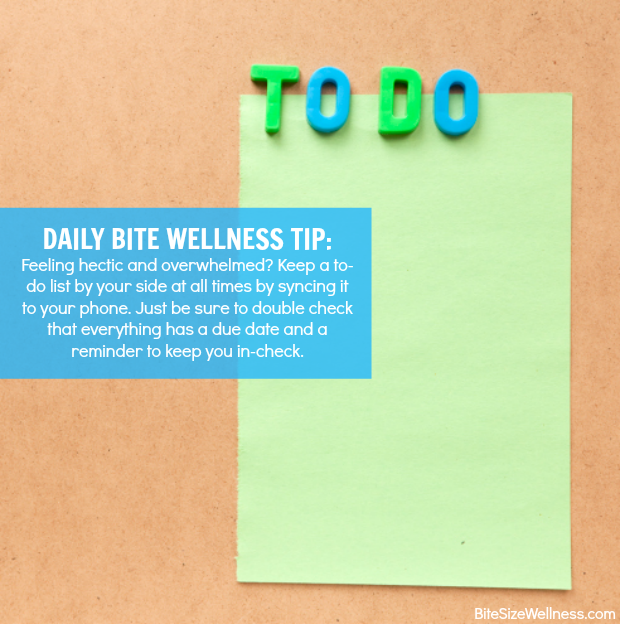 Daily Bite Wellness Tip - Mobile To Do List