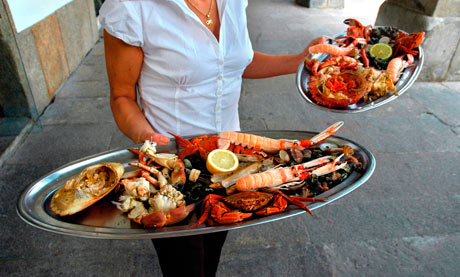 Shellfish supper,  in LA CORUNA