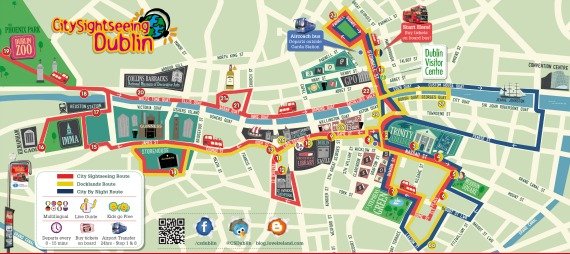 Dublin sight seeing map