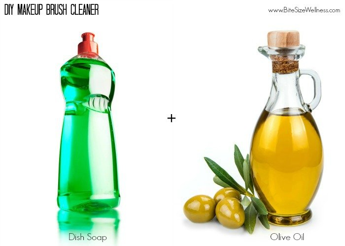 diy makeup brush cleaner olive oil dish soap